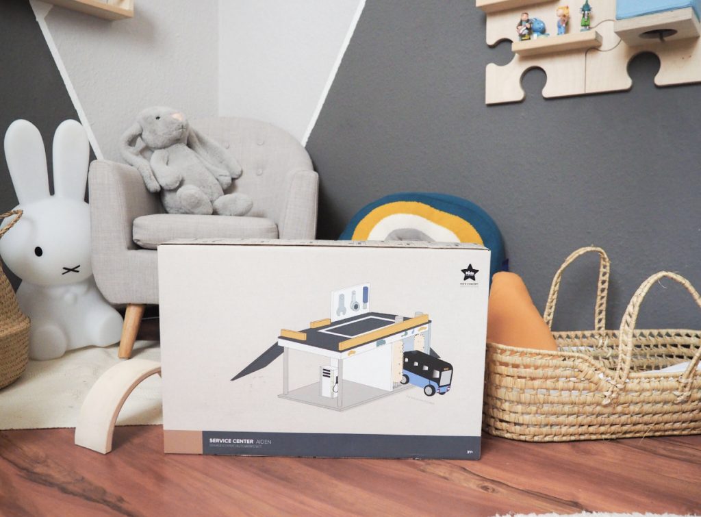 Autowaschanlage für Kinder aus Holz